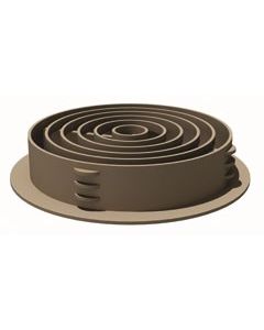 Manthorpe Single Round Soffit Vent - 70mm Brown G700