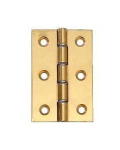 3" Slim Polished Brass D S W Hinge