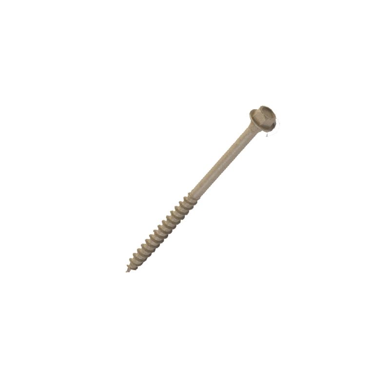 Trinity Fastener 6 X 3/8 Slotted Hex Head Sheet Metal Screws - 100 Pack, Zinc Finish