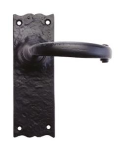 Black Traditional Lever Latch